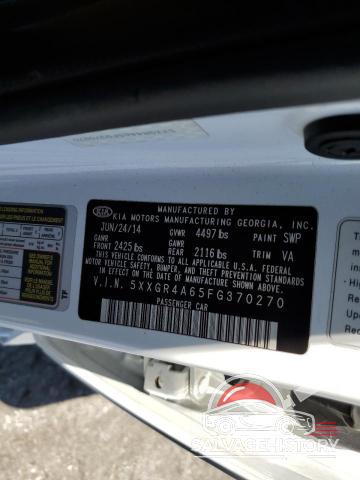 5XXGR4A65FG370270 2015 KIA OPTIMA photo no. 12