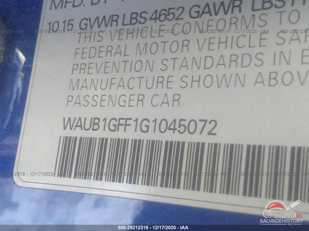 WAUB1GFF1G1045072 2016 AUDI S3 photo no. 9