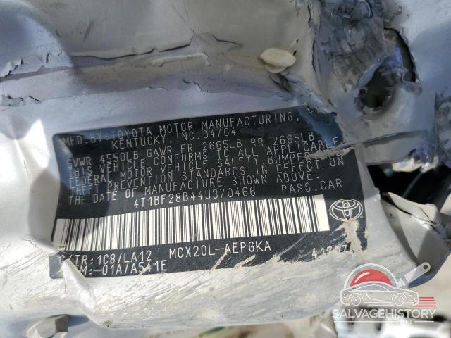 4T1BF28B44U370466 2004 TOYOTA AVALON photo no. 12