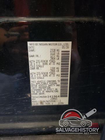5N1AZ2MG0GN141964 2016 NISSAN MURANO photo no. 13