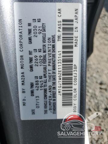 JM1GJ1W62E1135141 2014 MAZDA 6 photo no. 12