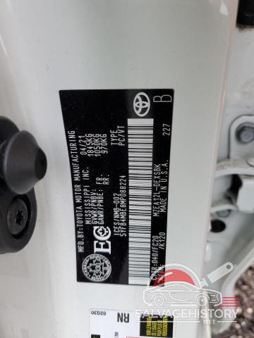 5YFB4MBE8MP088224 2021 TOYOTA COROLLA photo no. 12