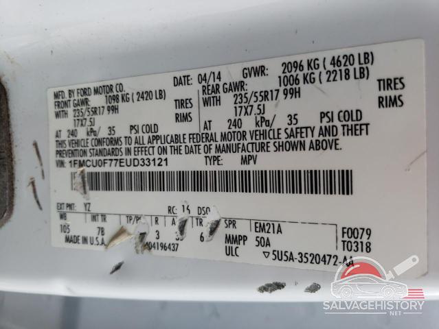 1FMCU0F77EUD33121 2014 FORD ESCAPE photo no. 13