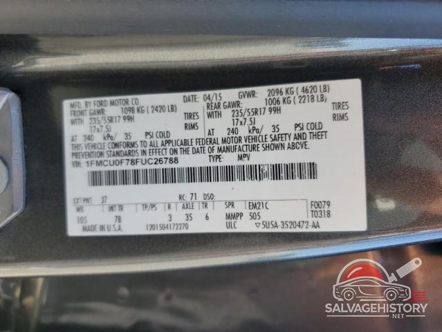 1FMCU0F78FUC26788 2015 FORD ESCAPE photo no. 12
