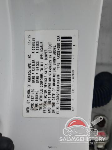 1HGCR2F8XGA064208 2016 HONDA ACCORD photo no. 12