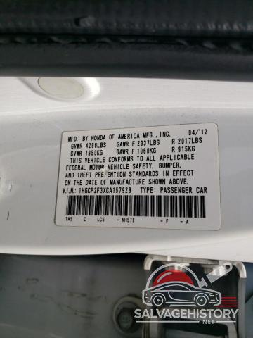 1HGCP2F3XCA157928 2012 HONDA ACCORD photo no. 12