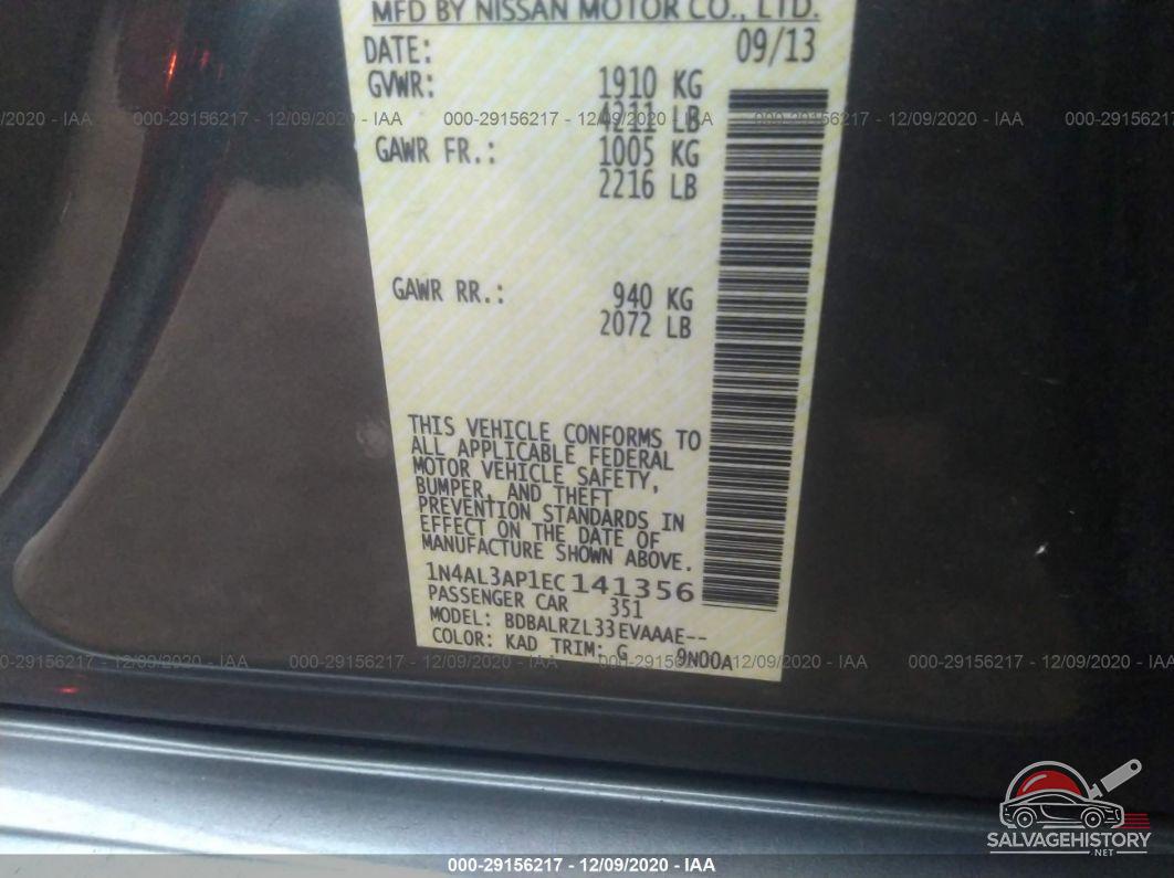 1N4AL3AP1EC141356 2014 NISSAN ALTIMA photo no. 9