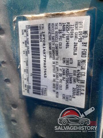 1FTCR14X7TPA07443 1996 FORD RANGER photo no. 12