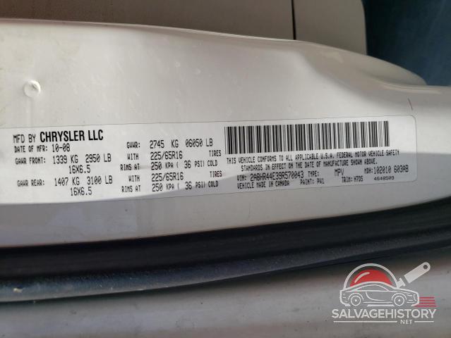 2A8HR44E39R570043 2009 CHRYSLER MINIVAN photo no. 13