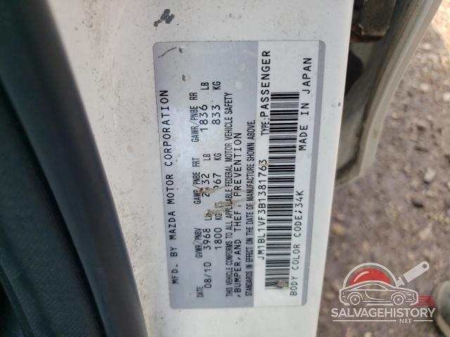 JM1BL1VF3B1381763 2011 MAZDA 3 photo no. 12