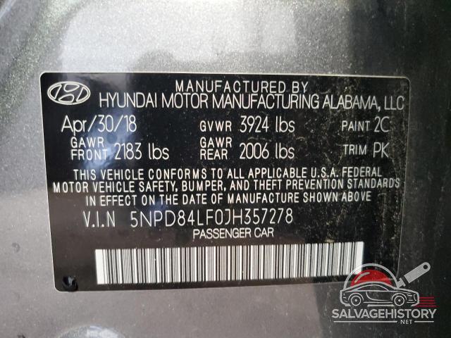 5NPD84LF0JH357278 2018 HYUNDAI ELANTRA photo no. 13