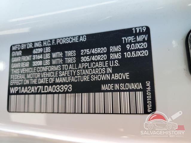 WP1AA2AY7LDA03393 2020 PORSCHE CAYENNE photo no. 12