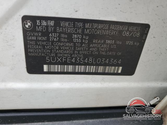 5UXFE43548L034364 2008 BMW X5 photo no. 13