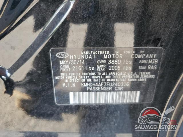 KMHDH4AE7FU240316 2015 HYUNDAI ELANTRA photo no. 12
