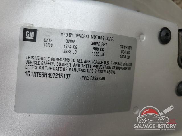 1G1AT58H497215137 2009 CHEVROLET COBALT photo no. 12