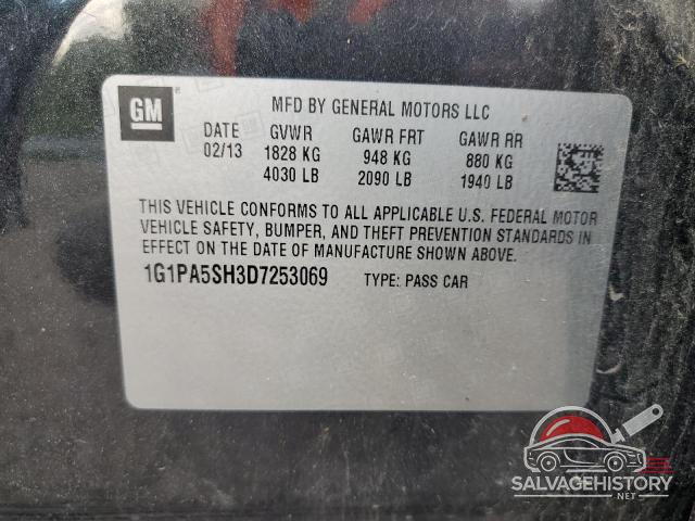 1G1PA5SH3D7253069 2013 CHEVROLET CRUZE photo no. 12