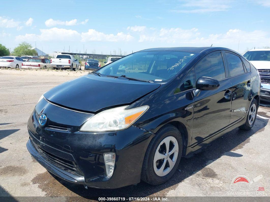 JTDKN3DU8E1768707 2014 TOYOTA PRIUS photo no. 2