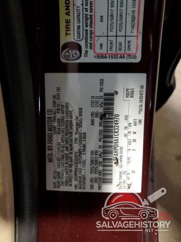 3FAHP0HA1CR324970 2012 FORD FUSION photo no. 12