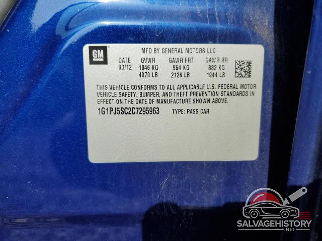 1G1PJ5SC2C7295963 2012 CHEVROLET CRUZE photo no. 12
