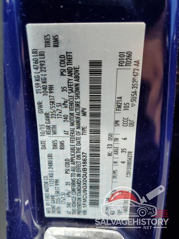 1FMCU9GX0GUB18637 2016 FORD ESCAPE photo no. 13