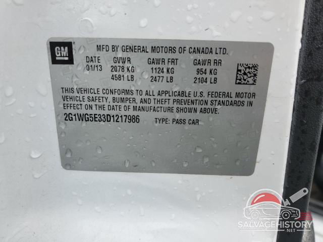 2G1WG5E33D1217986 2013 CHEVROLET IMPALA photo no. 12