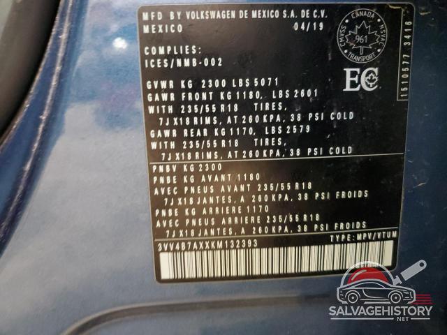 3VV4B7AXXKM132393 2019 VOLKSWAGEN TIGUAN photo no. 14