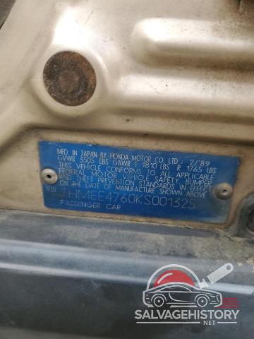 JHMEE4760KS001325 1989 HONDA CIVIC photo no. 12