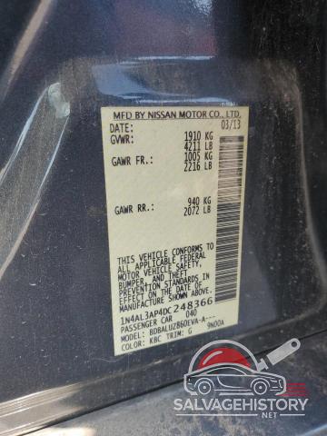 1N4AL3AP4DC248366 2013 NISSAN ALTIMA photo no. 12