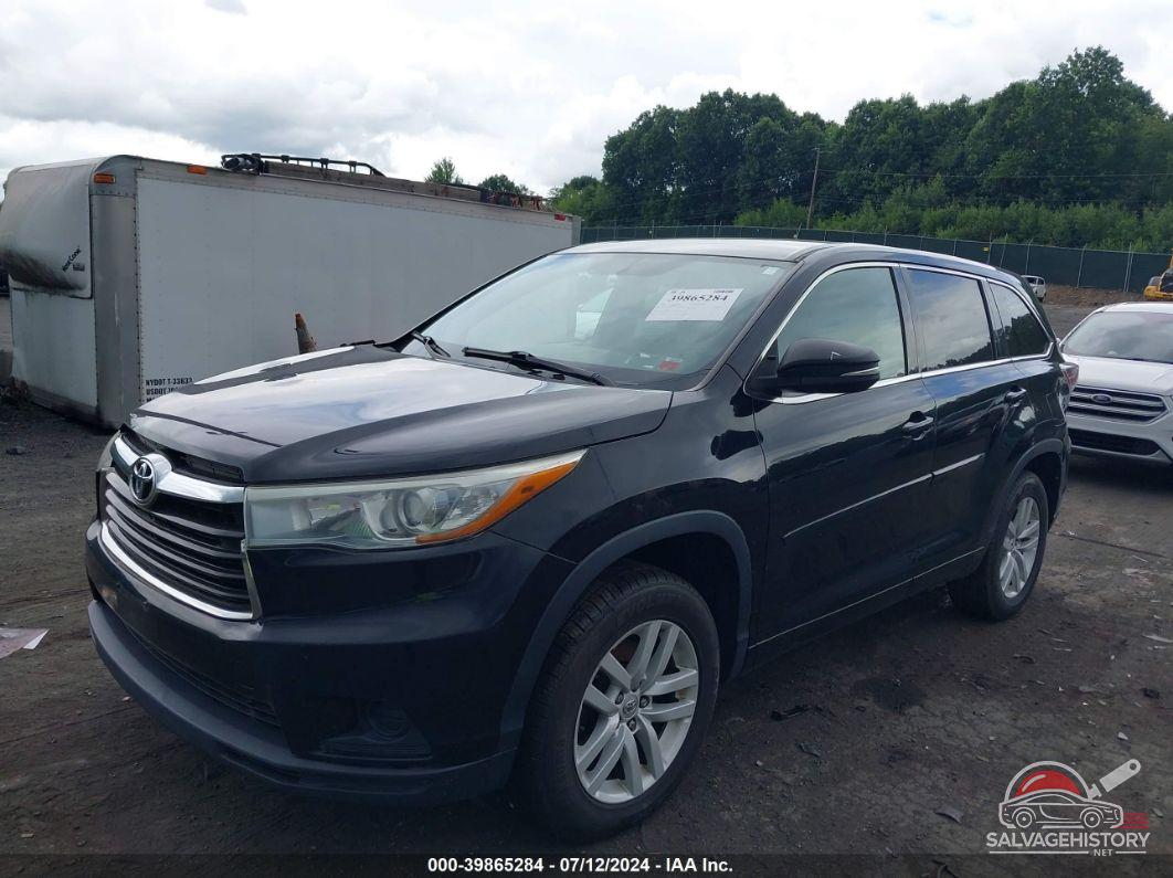 5TDZKRFH0FS041320 2015 TOYOTA HIGHLANDER photo no. 2